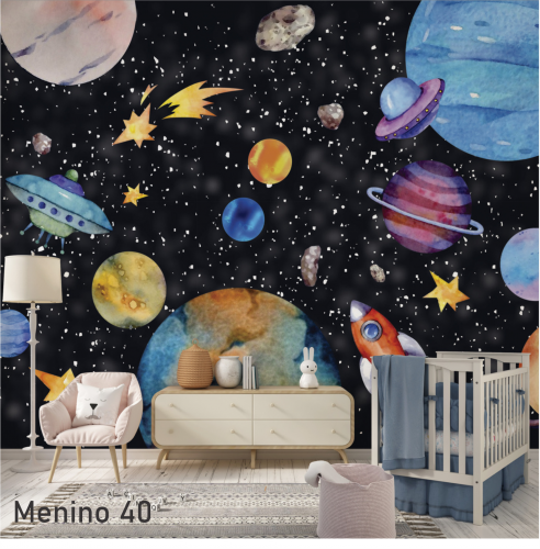 Adesivo decorativo para quarto de menino Espaço 2