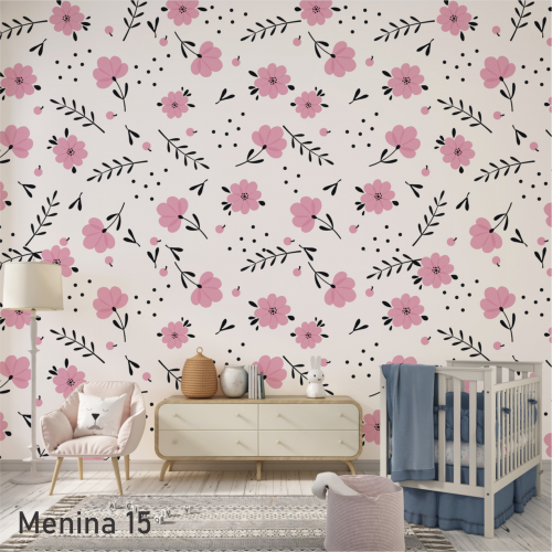 Adesivo decorativo para quarto infantil Menina ramos de flor 3