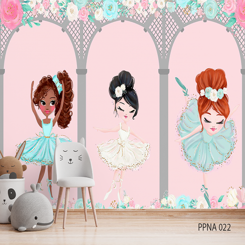 Adesivo decorativo para quarto infantil Menina Bailarinas