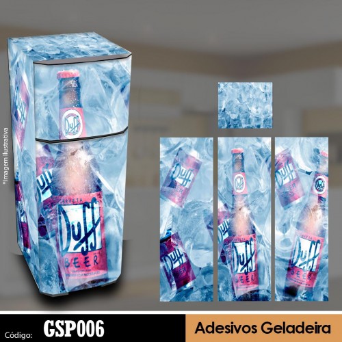 Geladeira Simpsons cerveja Duff gelo