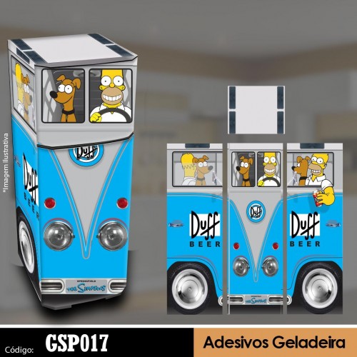 Geladeira Simpsons cerveja Duff kombi