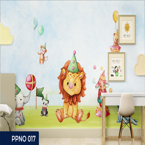 Adesivo decorativo para quarto infantil Menino aquarela safari aniversário