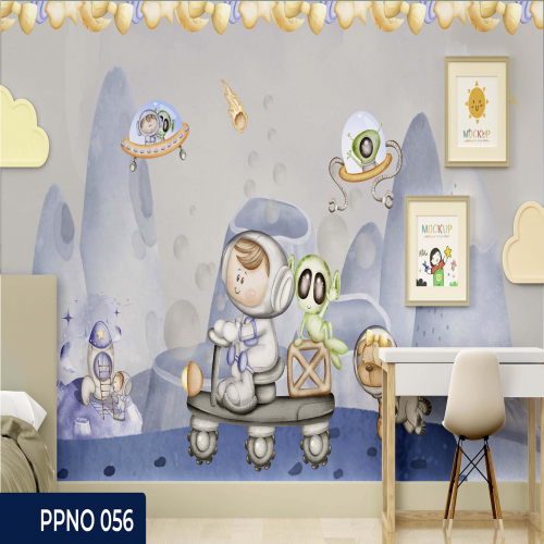 Adesivo decorativo para quarto infantil Menino Aquarela Astronauta