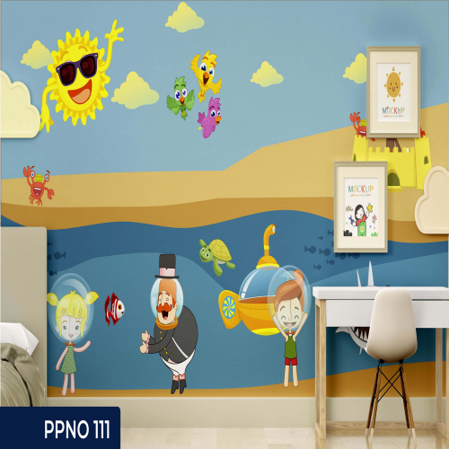 Adesivo decorativo para quarto infantil Menino Mundo Bita