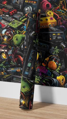 Adesivo decorativo para Quarto, sala Colors Teck games 03