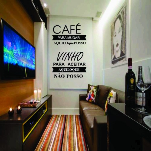 Adesivo decorativo para Quarto, sala Frase recorte 60x90cm 14