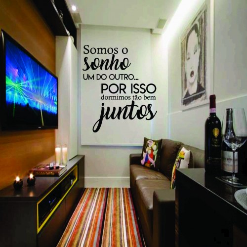 Adesivo decorativo para Quarto, sala Frase recorte 60x90cm 12