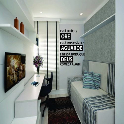 Adesivo decorativo para Quarto, sala Frase recorte 60x90cm 17